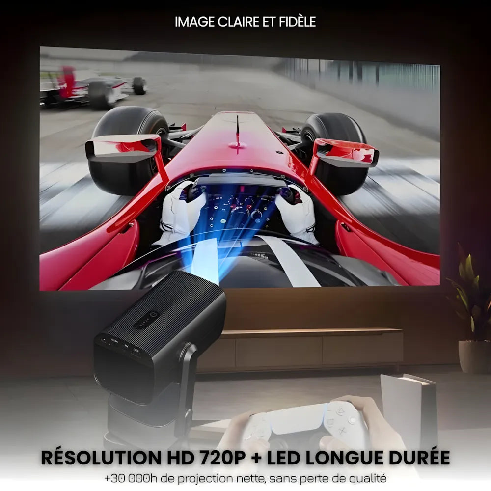 Portable Projector - 230° Flexible, Android 11 | HiFi Sound