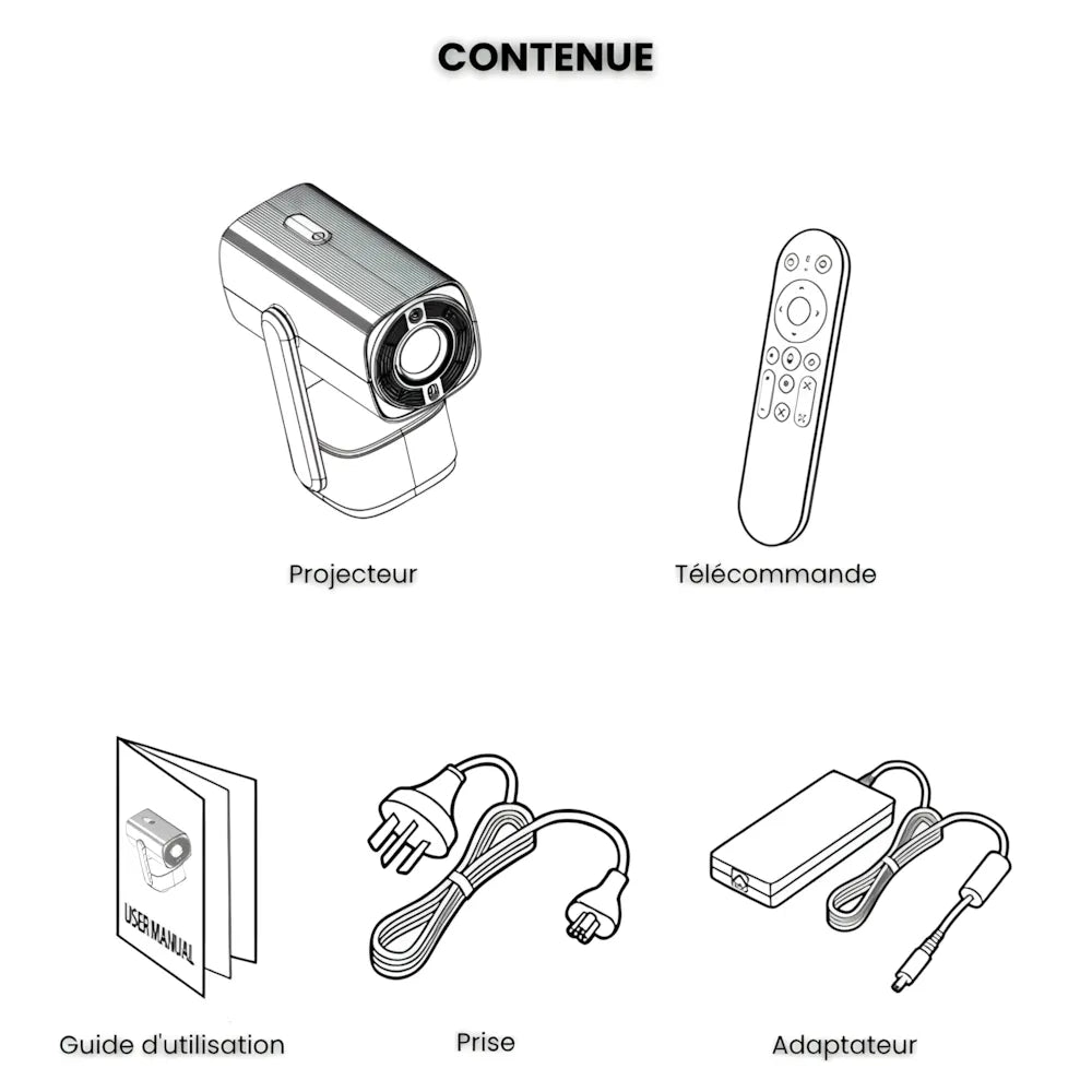 Portable Projector - 230° Flexible, Android 11 | HiFi Sound