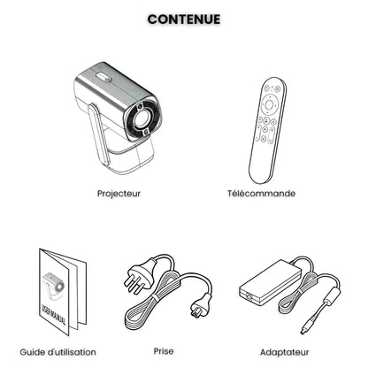 Portable Projector - 230° Flexible, Android 11 | HiFi Sound