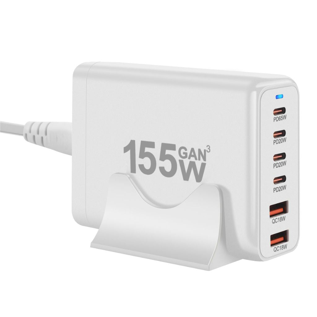 155W GaN Charger - 6-Port USB-C, Fast Charging | Productivity