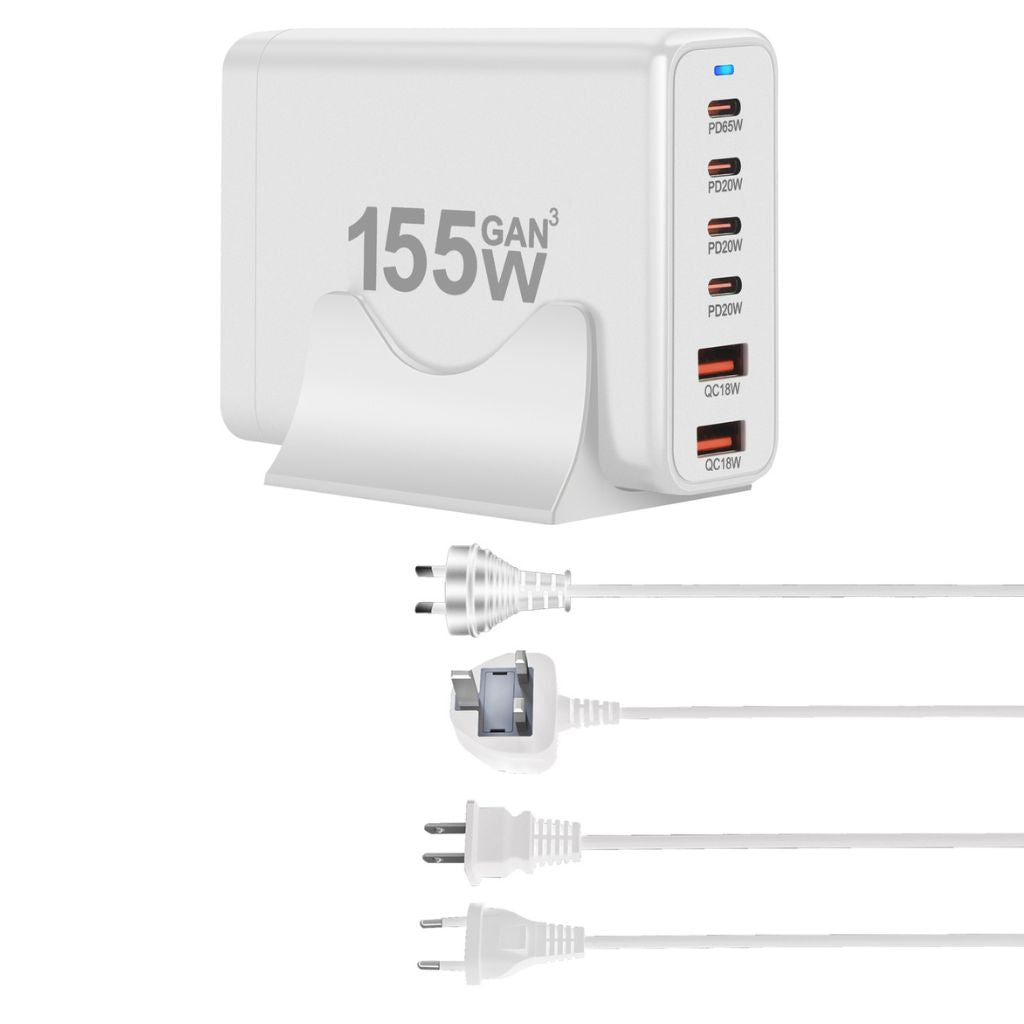 155W GaN Charger - 6-Port USB-C, Fast Charging | Productivity