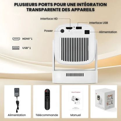 Portable Smart Projector - Android 11, 1080p | Home Cinema