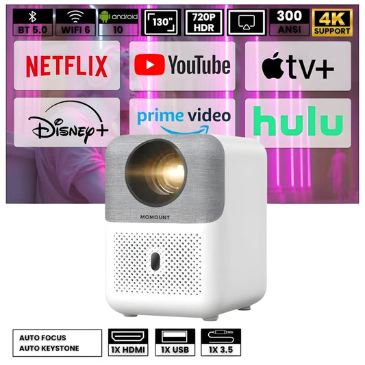 Portable Android Projector - HD, Auto Focus | Cinema Anywhere