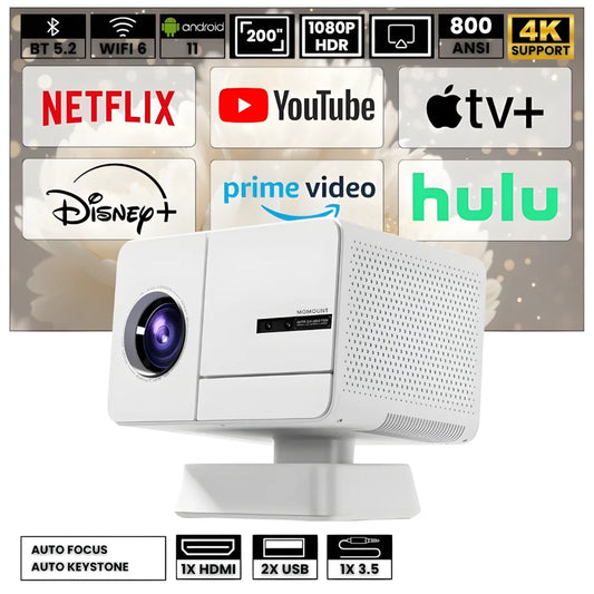 Home Cinema Projector - 1080p, Android 11 | Immersive Fun