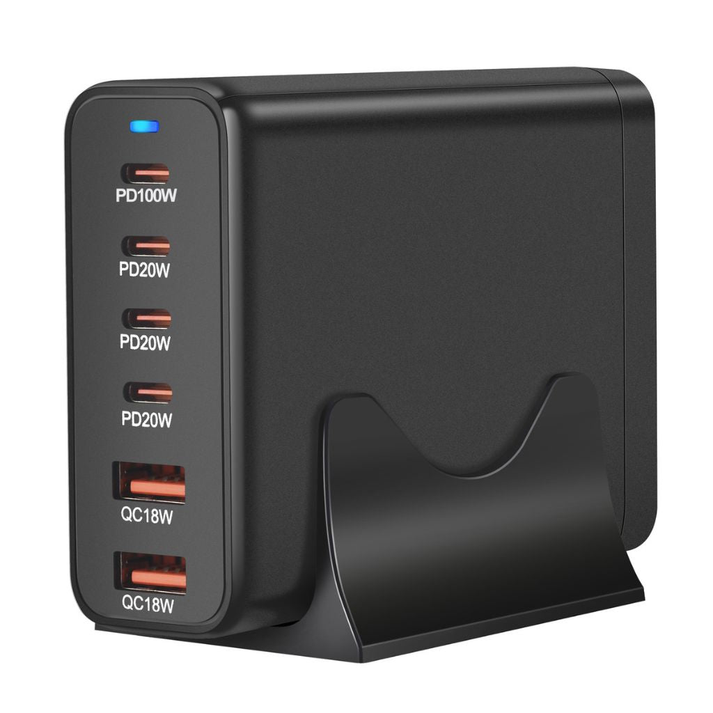 200W GaN Charger - 6-Port USB-C, Fast PD/QC | Charge Faster