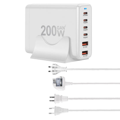 200W GaN Charger - 6-Port USB-C, Fast PD/QC | Charge Faster