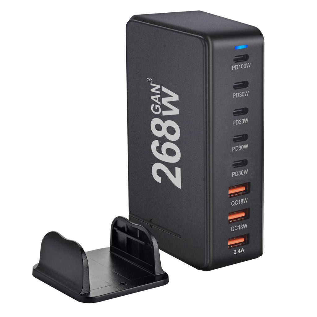 268W GaN Charger - 8-Port USB-C | Fast Charging
