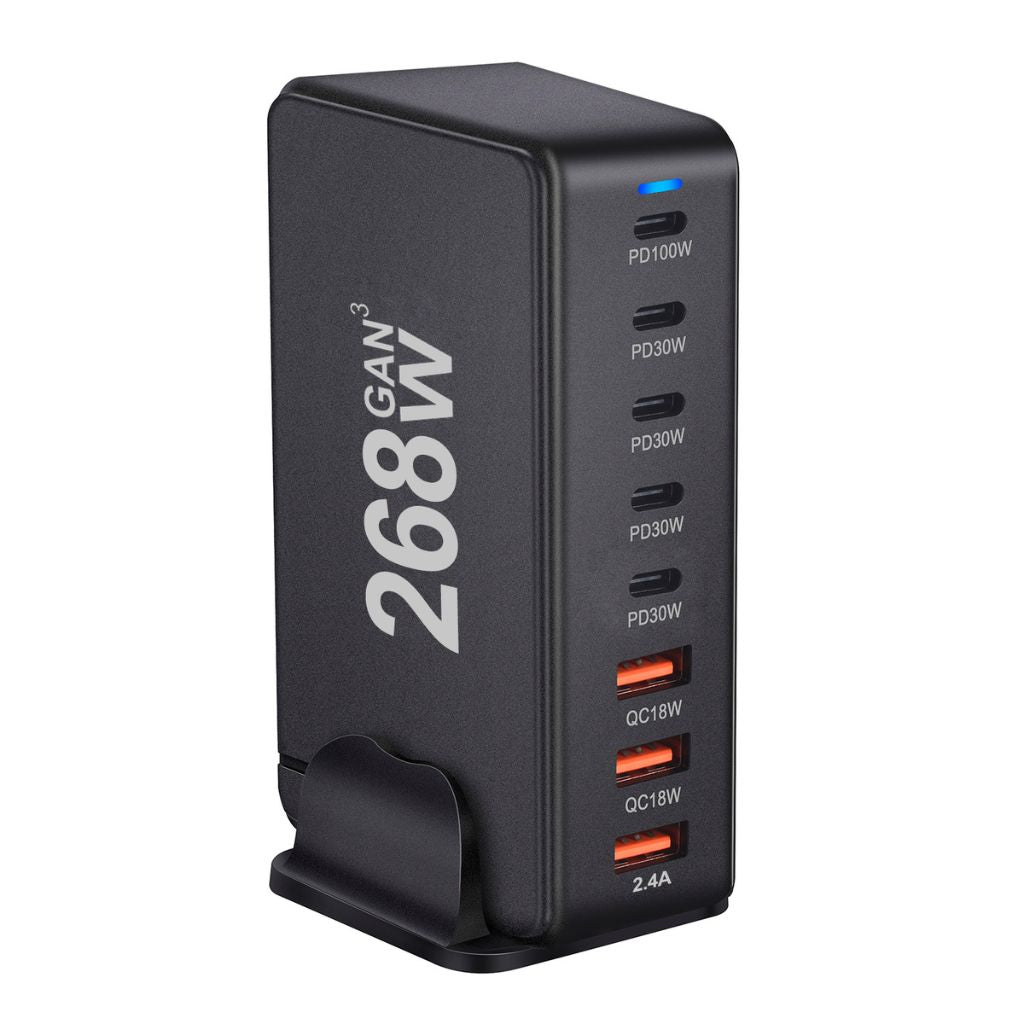 268W GaN Charger - 8-Port USB-C | Fast Charging