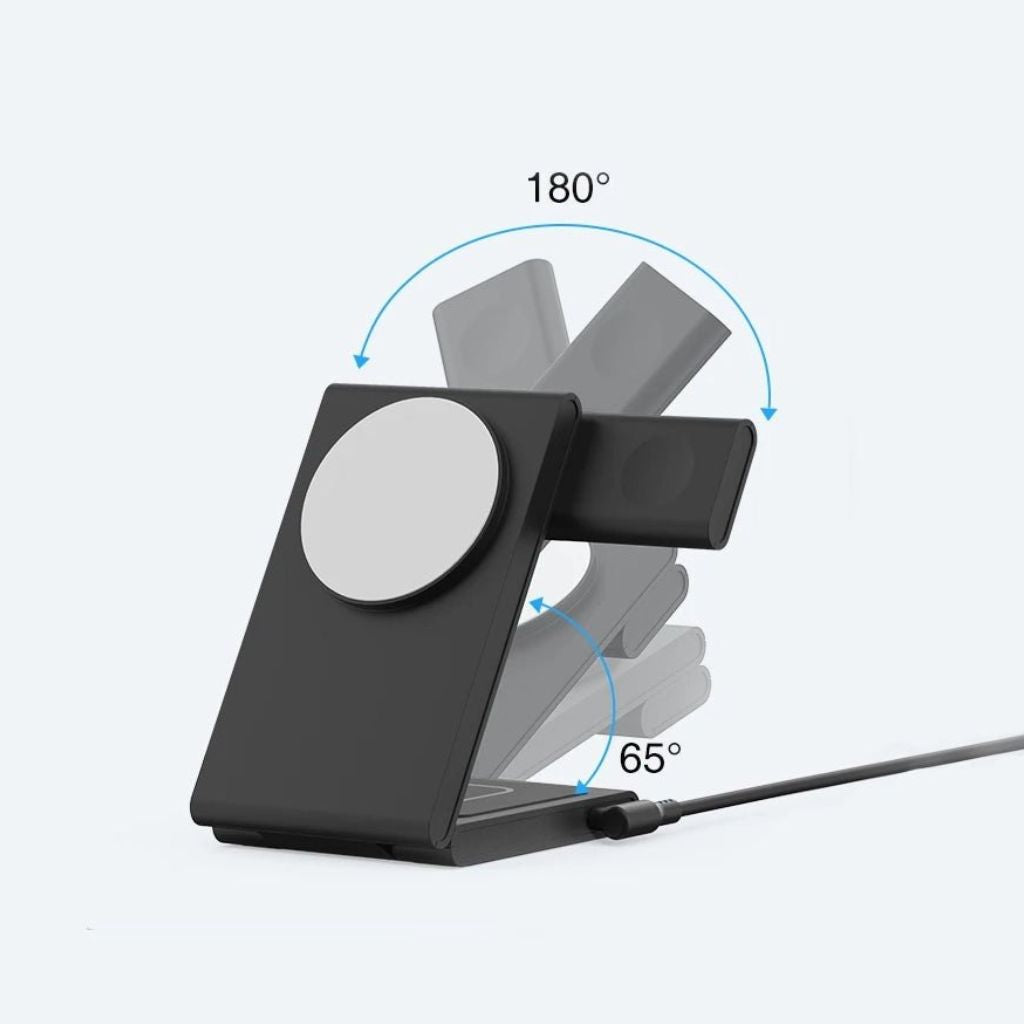 3 in 1 Wireless Charger - Foldable White | Fast Charge