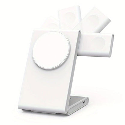 3 in 1 Wireless Charger - Foldable White | Fast Charge