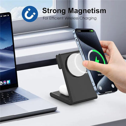 3 in 1 Wireless Charger - Foldable White | Fast Charge