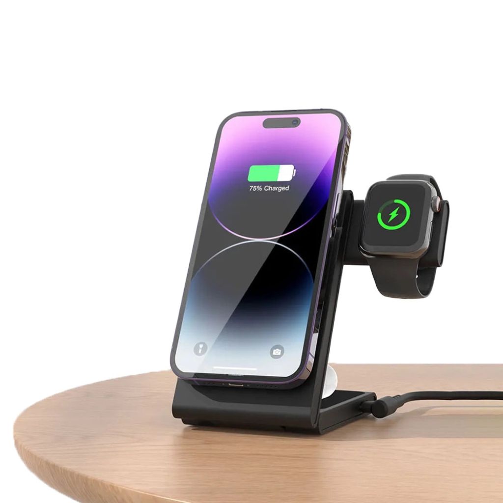 3 in 1 Wireless Charger - Foldable White | Fast Charge