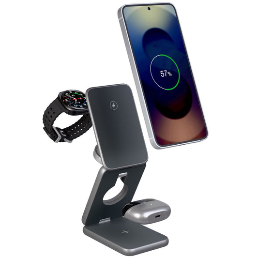 Foldable Wireless Charger - 3-in-1, MagSafe | Portable