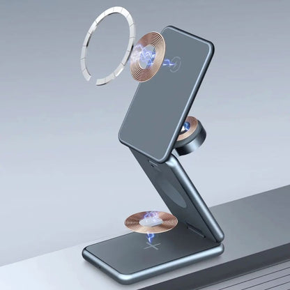 Foldable Wireless Charger - 3-in-1, Portable | Apple Ready