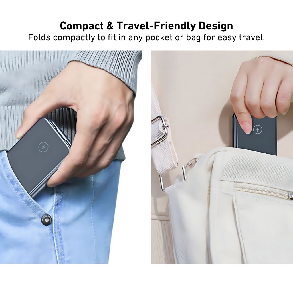 Foldable Wireless Charger - 3-in-1, Portable | Apple Ready