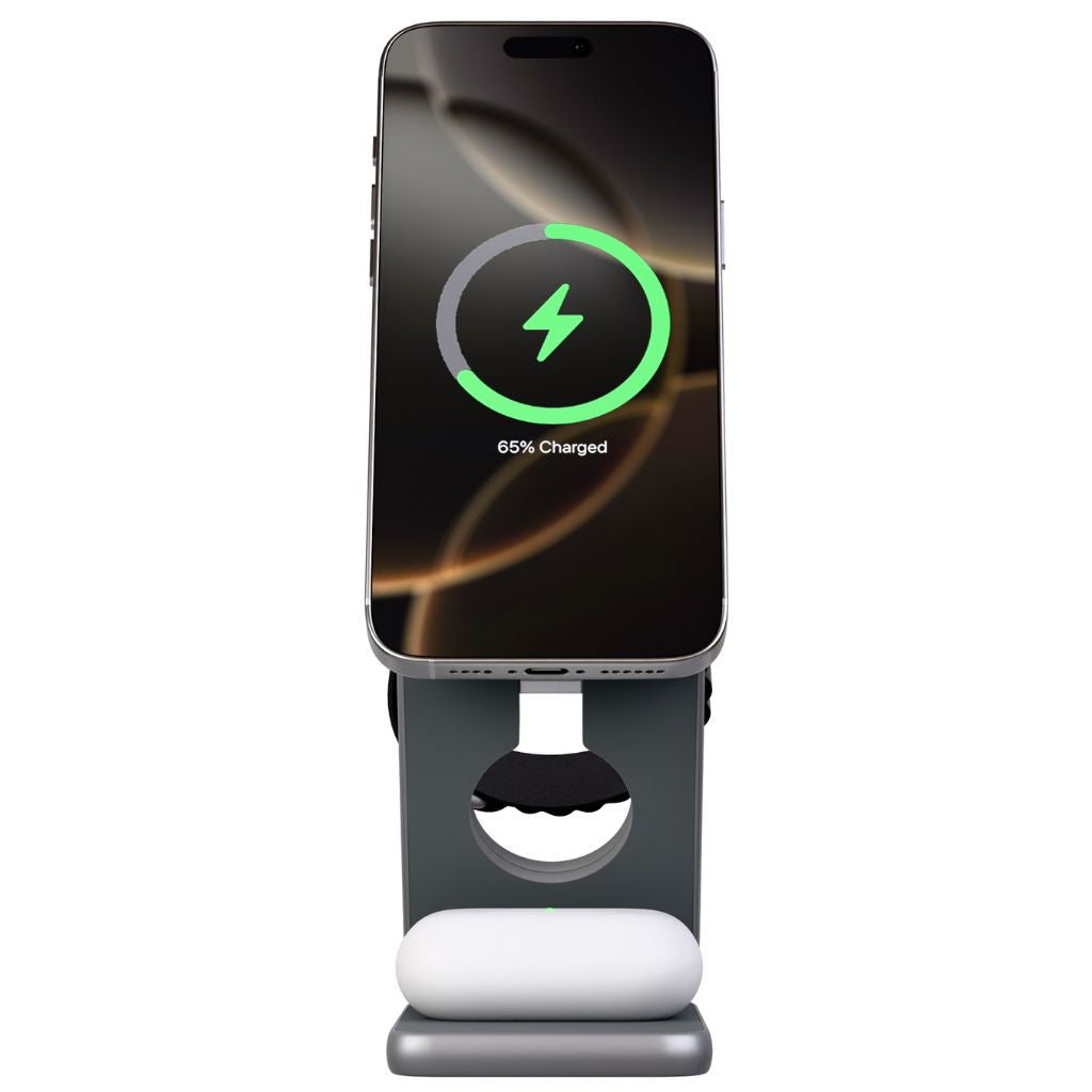Foldable Wireless Charger - 3-in-1, Portable | Apple Ready