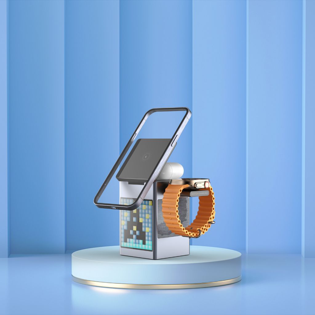 Magnetic Wireless Charger - 3-in-1 Hub | Organised Charging