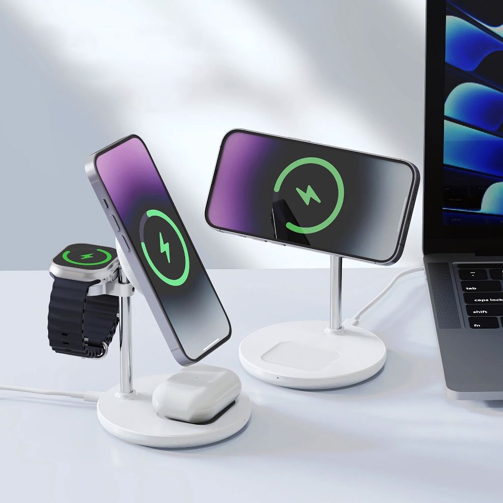 3-in-1 Wireless Charger - Magnetic, 15W | Declutter