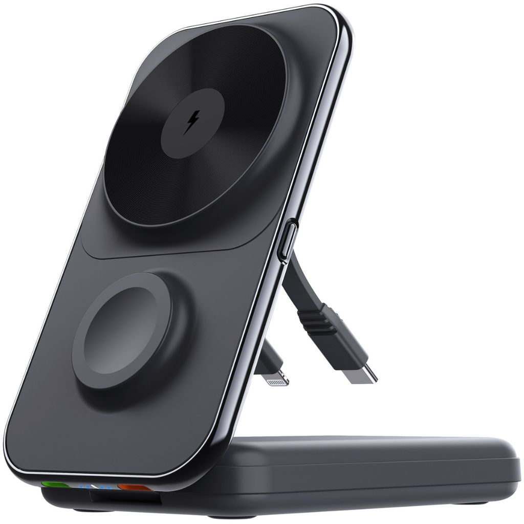 3-in-1 Wireless Charger - Qi2 MagSafe, 8000mAh | Fast Charging
