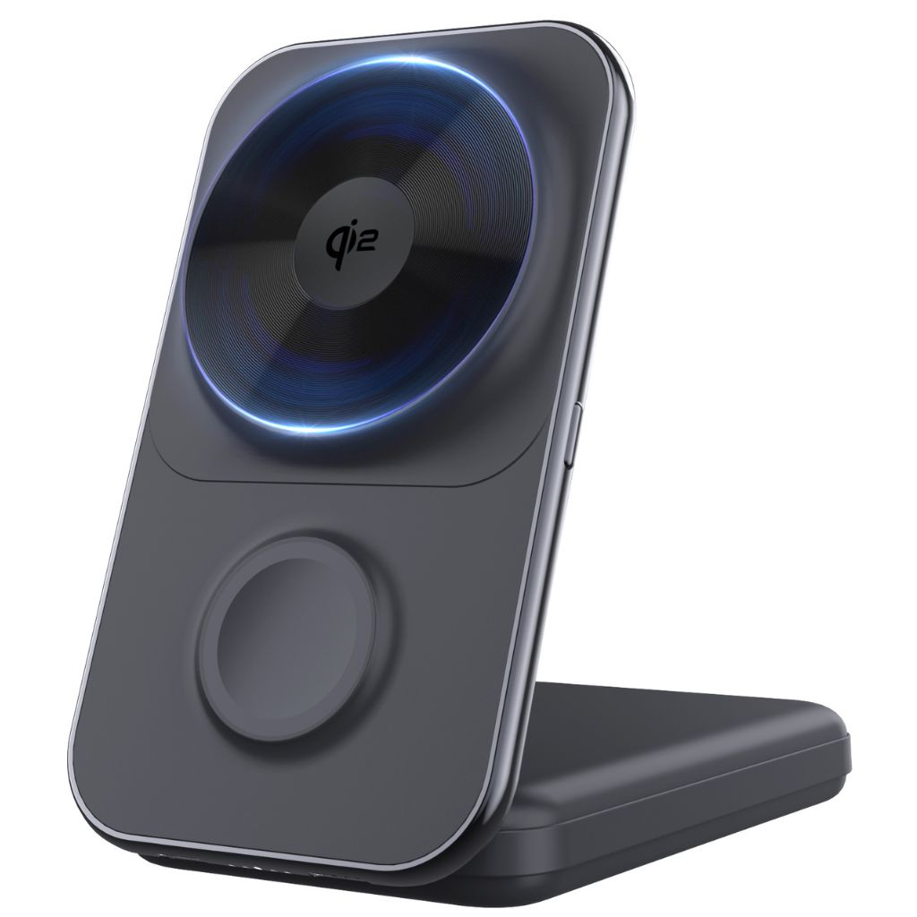 3-in-1 Wireless Charger - Qi2 MagSafe, 8000mAh | Fast Charging