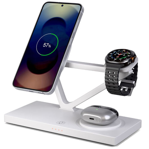 Samsung 3-in-1 Charger - White, Compact | Clutter-Free