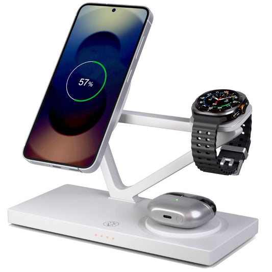 Samsung 3-in-1 Charger - White, Compact | Clutter-Free