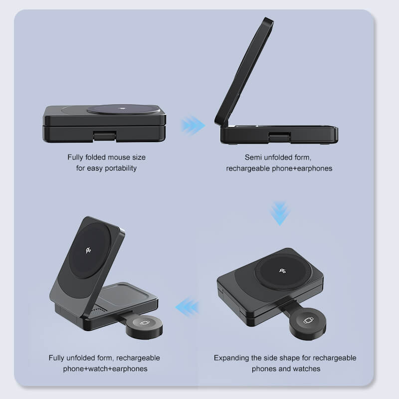 Qi2 3-in-1 Foldable Charger - Fast Charge, Portable | Apple