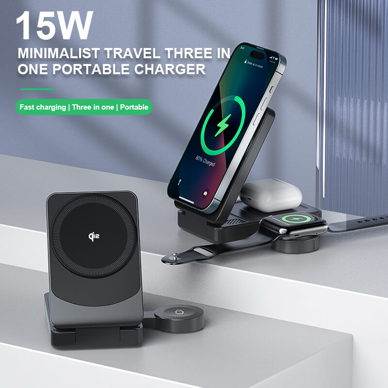 Qi2 3-in-1 Foldable Charger - Fast Charge, Portable | Apple