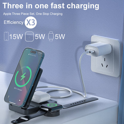 Qi2 3-in-1 Foldable Charger - Fast Charge, Portable | Apple