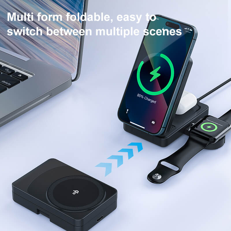 Qi2 3-in-1 Foldable Charger - Fast Charge, Portable | Apple