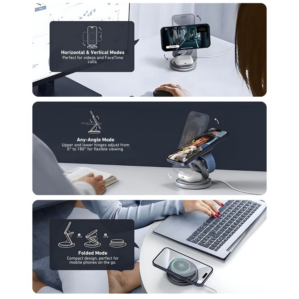 Apple 3 in 1 Charger - Foldable, Fast | Clutter-Free
