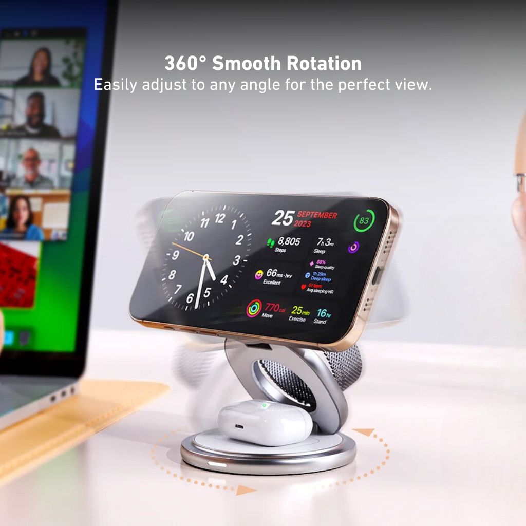 Apple Charging Station - Foldable, 3-in-1 | Clutter-Free