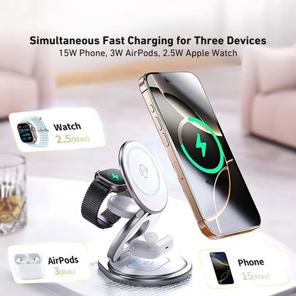 Apple 3 in 1 Charger - Foldable, Fast | Clutter-Free