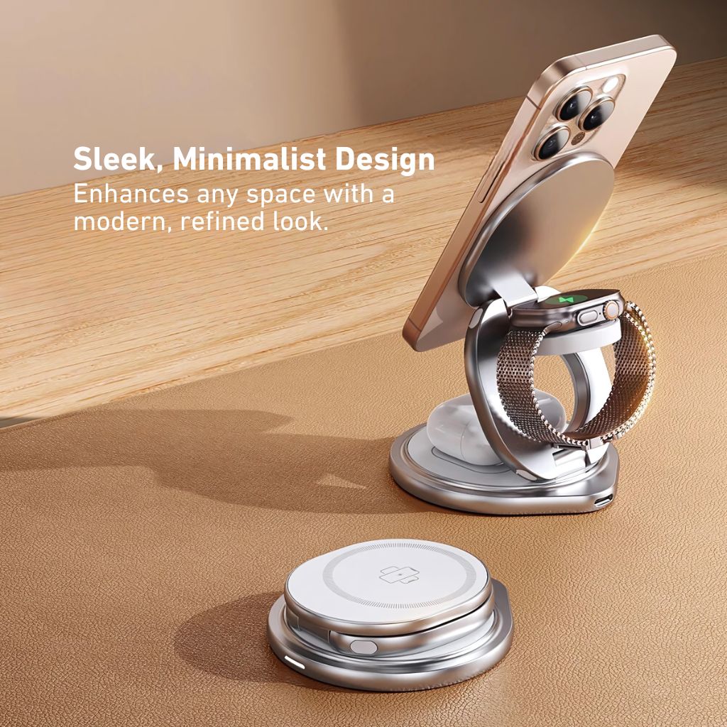 Apple 3 in 1 Charger - Foldable, Fast | Clutter-Free