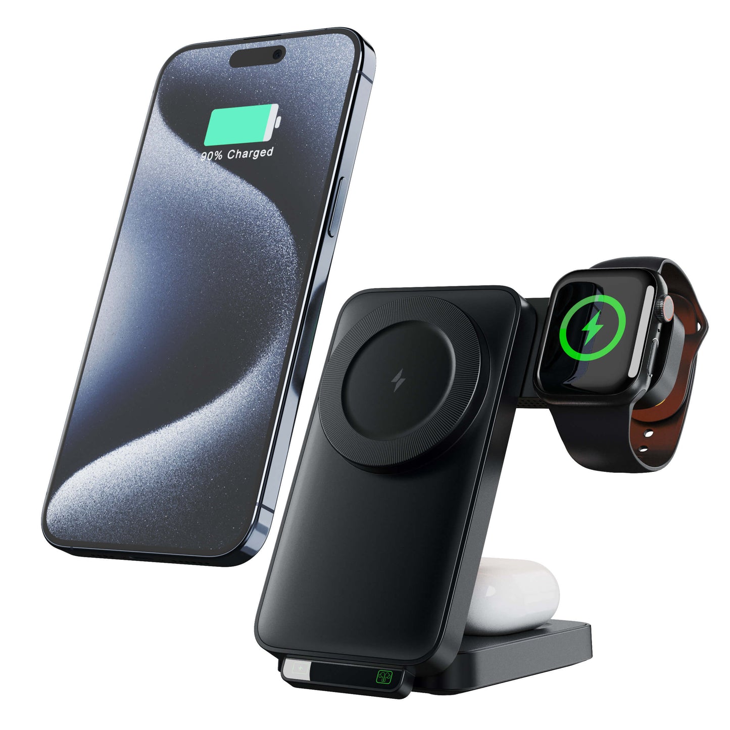 Apple 3-in-1 Foldable Charger - Wireless, Fast | Declutter