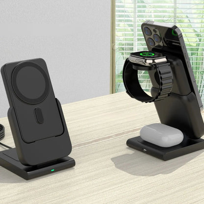 Apple charging station - 3-in-1 Wireless, 5000mAh | Travel-Friendly