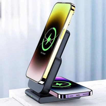 Apple charging station - 3-in-1 Wireless, 5000mAh | Travel-Friendly