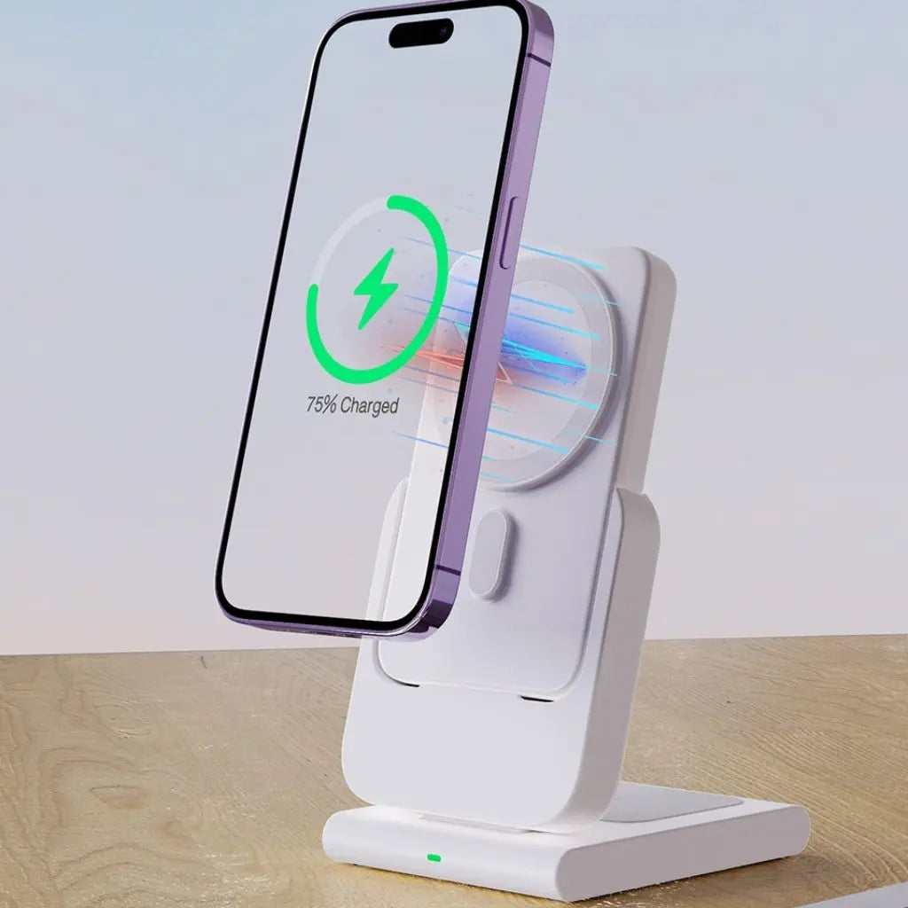 Apple charging station - 3-in-1 Wireless, 5000mAh | Travel-Friendly