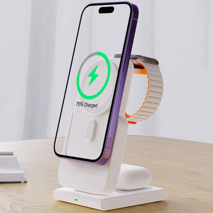 Apple charging station - 3-in-1 Wireless, 5000mAh | Travel-Friendly