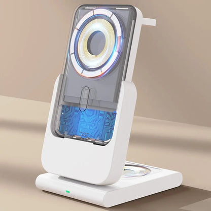 Apple charging station - 3-in-1 Wireless, 5000mAh | Travel-Friendly