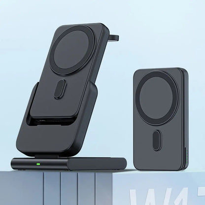 Apple charging station - 3-in-1 Wireless, 5000mAh | Travel-Friendly