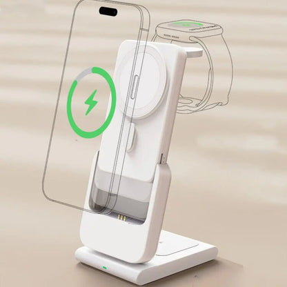 Apple charging station - 3-in-1 Wireless, 5000mAh | Travel-Friendly