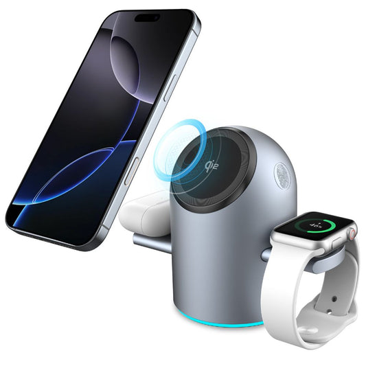 Qi2 Wireless Charger - 3-in-1, Auto-Rotate | Fast Charging
