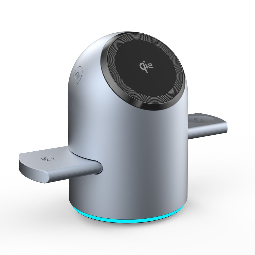 Qi2 Wireless Charger - 3-in-1, Auto-Rotate | Fast Charging