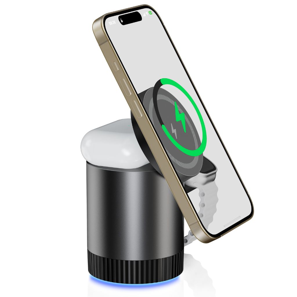 Magnetic Charger - 3-in-1 Wireless | Declutter Desk