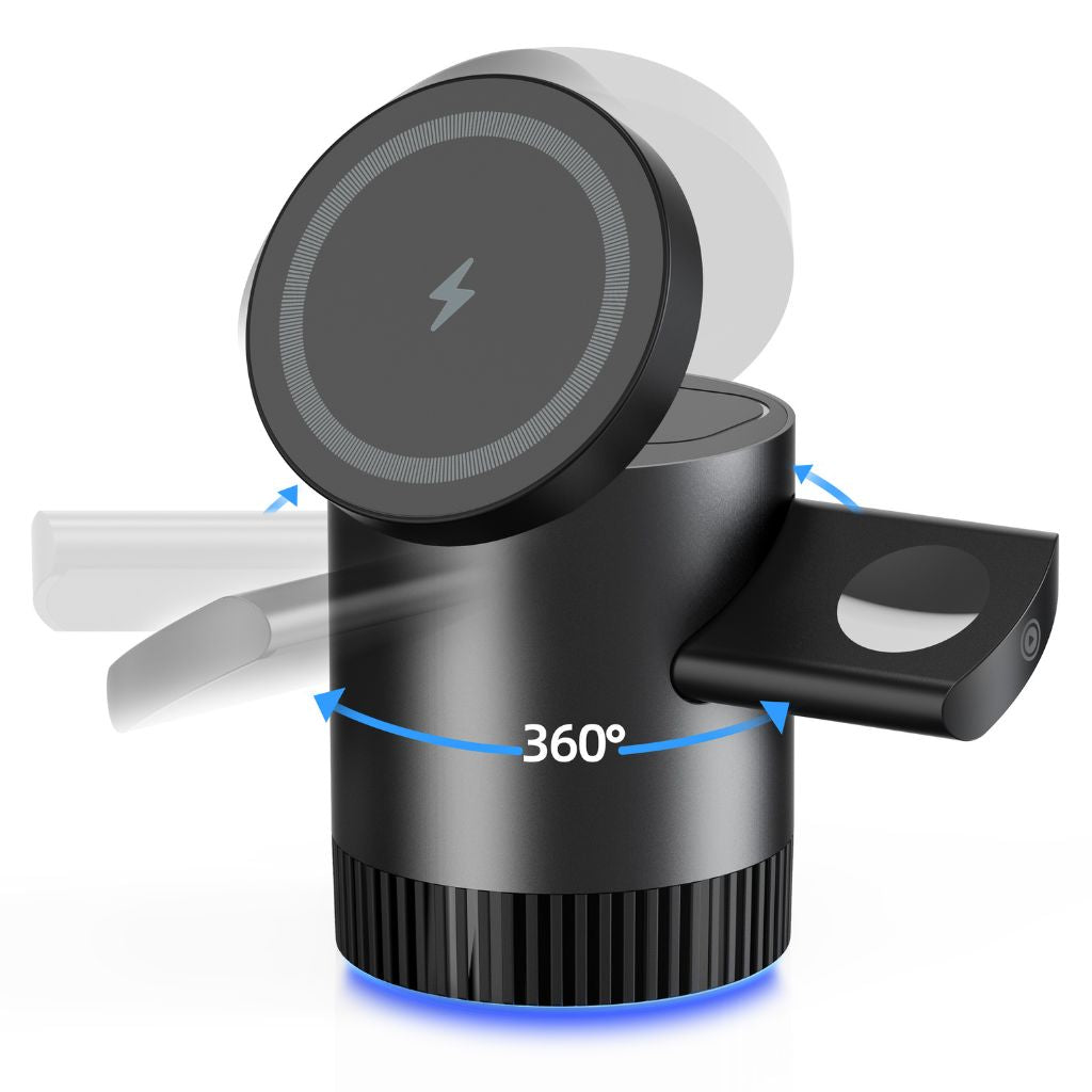Magnetic Charger - 3-in-1 Wireless | Declutter Desk