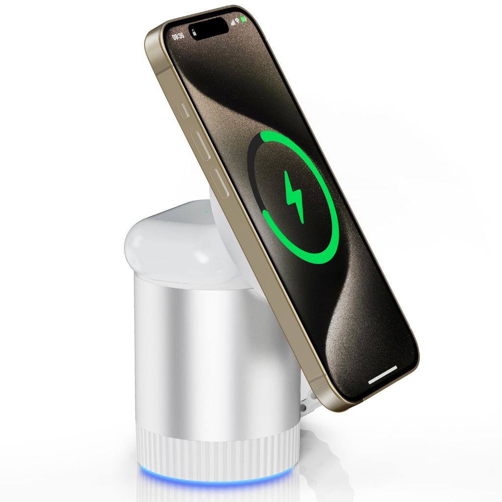 Magnetic Charger - 3-in-1 Wireless | Declutter Desk