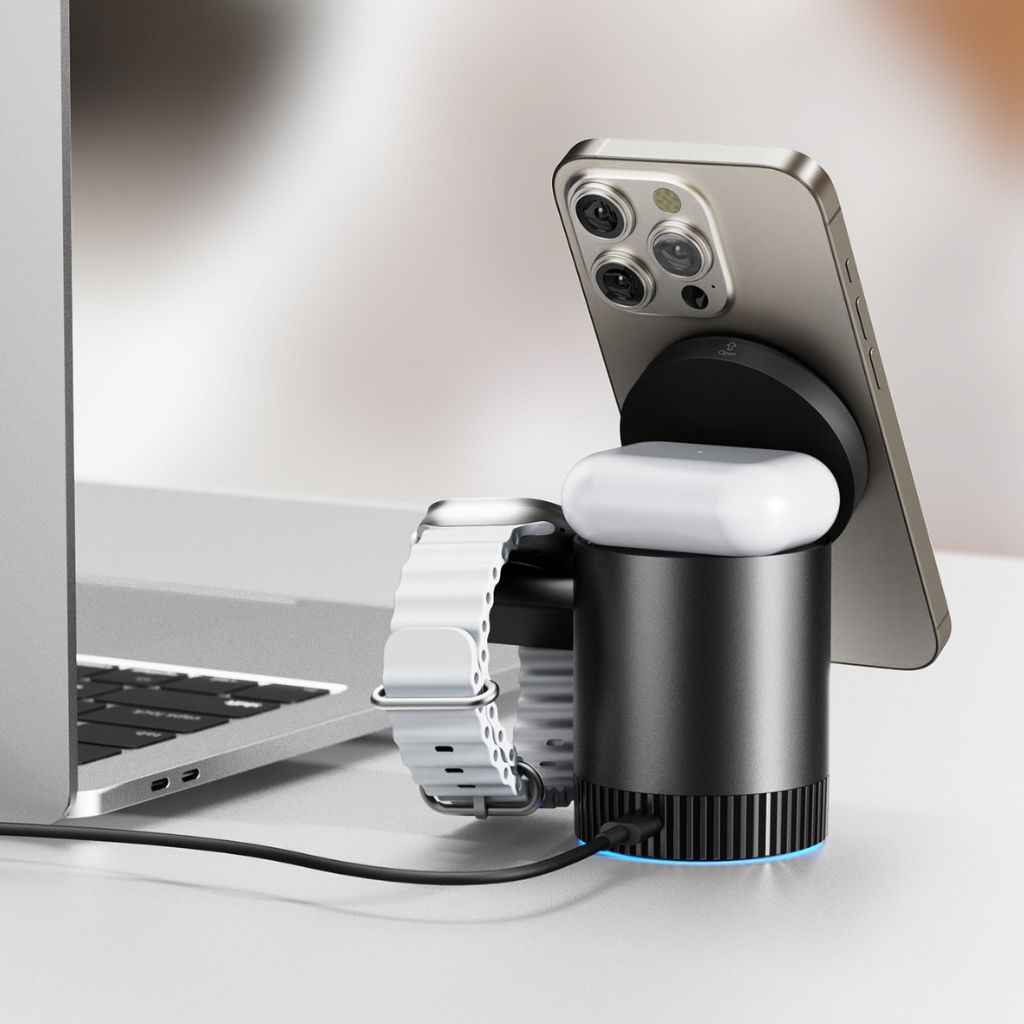 Magnetic Charger - 3-in-1 Wireless | Declutter Desk