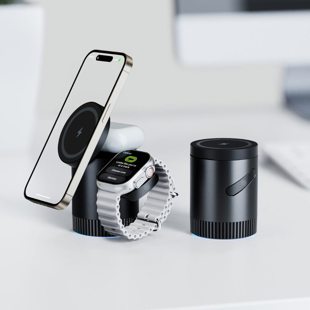Magnetic Charger - 3-in-1 Wireless | Declutter Desk
