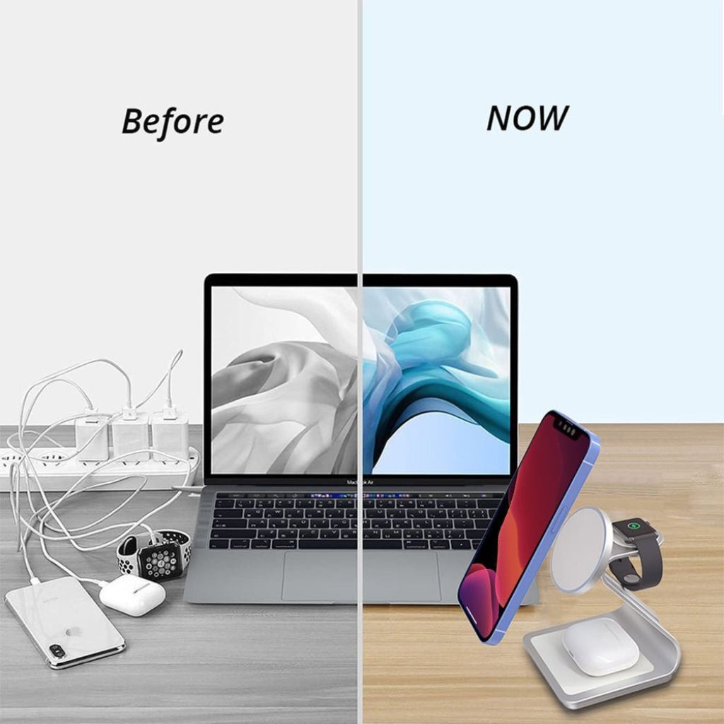 Apple 3-in-1 Magnetic Charger - Wireless, Fast | Declutter Desk